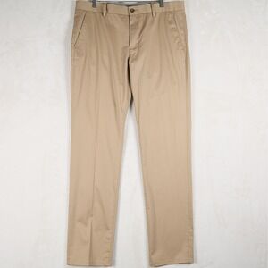 Vince Griffith Slim Straight Chino‎ Pants Mens 34 Khaki Tan Casual Work Business